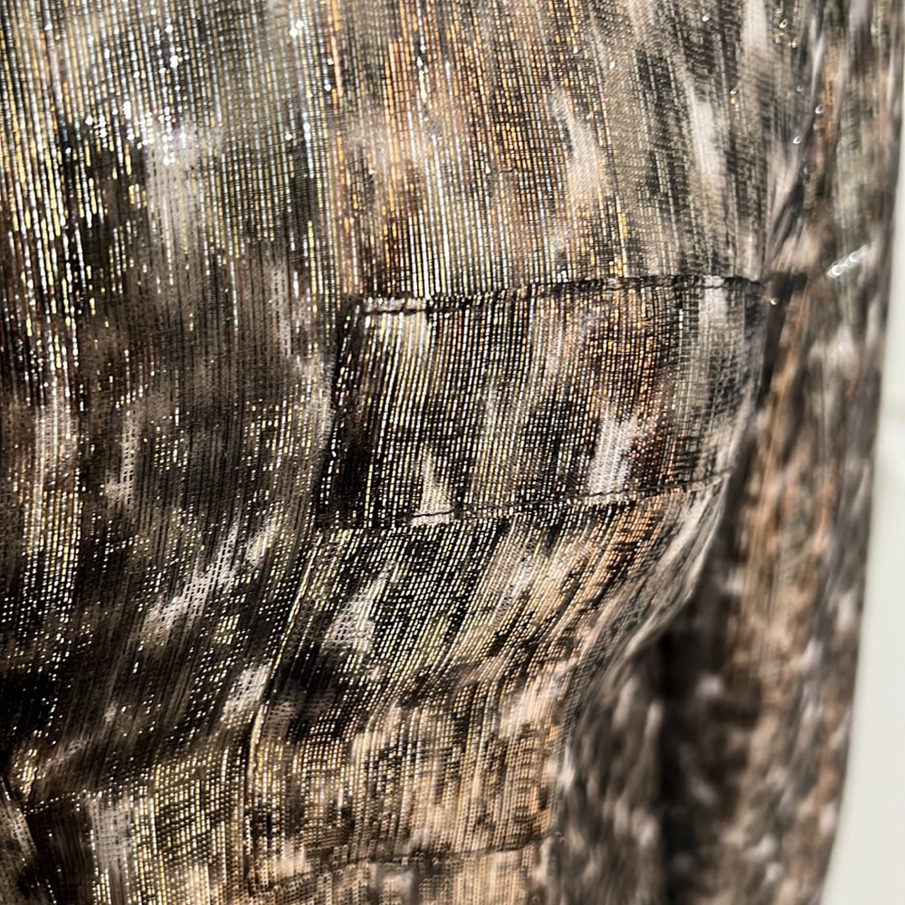 J Crew Collection Metallic Leopard Print Blouse - Picture 4 of 5